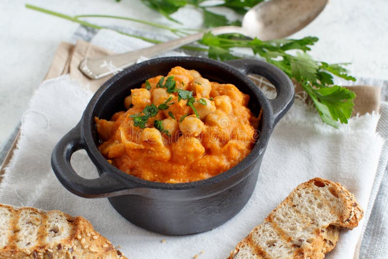 Indian Chana Masala or Chickpea Curry Stock Photo - Image of chapati