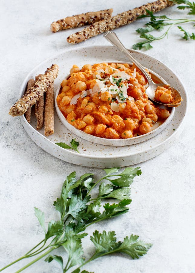 Indian Chana Masala or Chickpea Curry Stock Image - Image of healthy