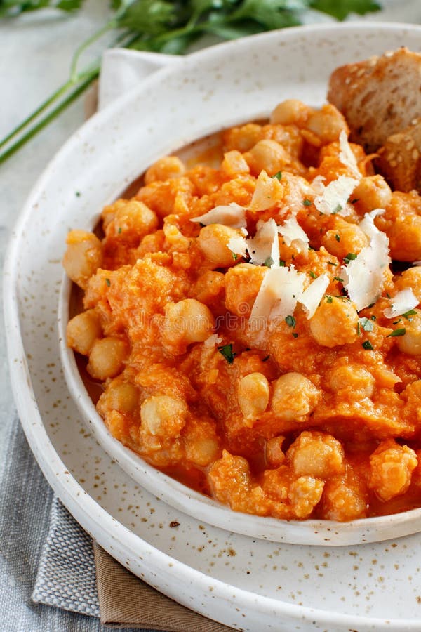 Indian Chana Masala or Chickpea Curry Stock Photo - Image of green