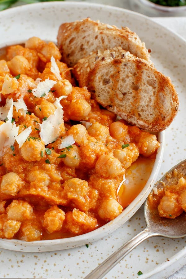 Indian Chana Masala or Chickpea Curry Stock Image - Image of cooked