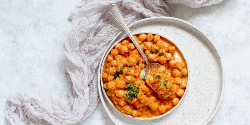 Indian Chana Masala or Chickpea Curry Stock Image - Image of eating