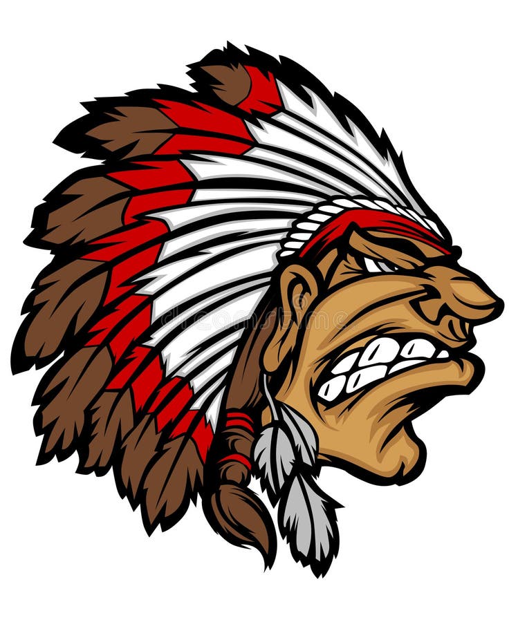 Indian Chief Mascot Cartoon Vector Logo Stock Vector Image 18126581