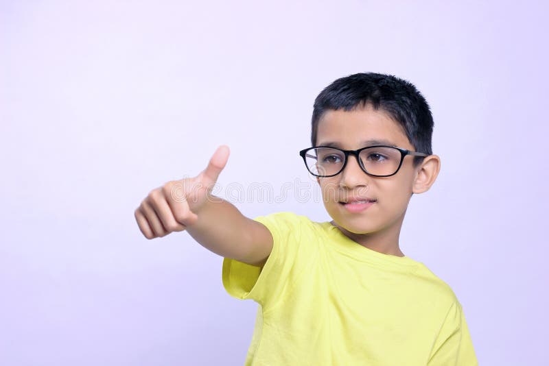 Indian child on eyeglass