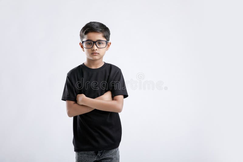 Indian child wearing spectacles and looking seriously stock image Indian child wearing spectacles and looking seriously stock image