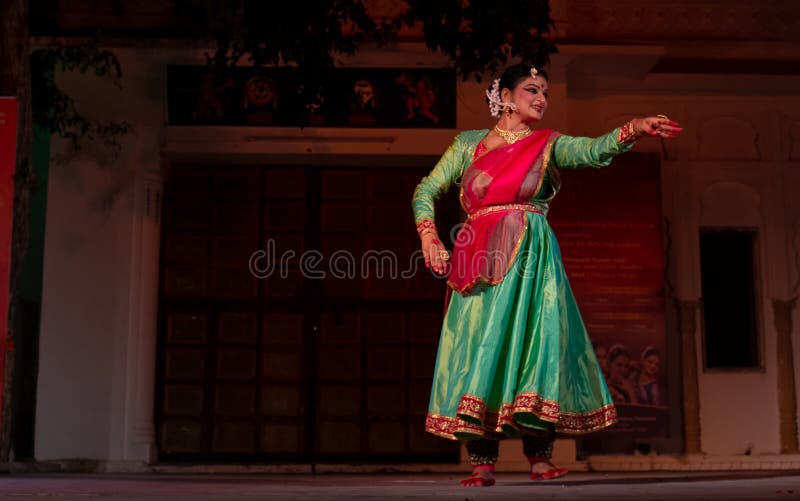 Indian Classical Dancer Performing Kathak Dance Editorial Image Image