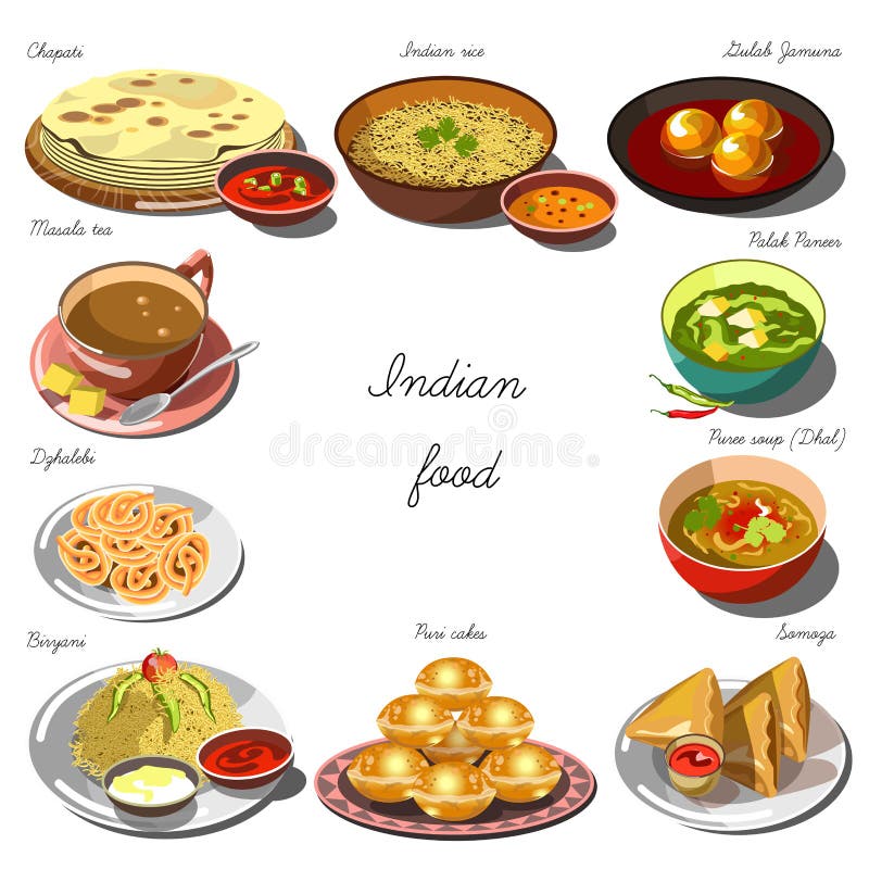 Illustration Of Delicious Traditional Food Of Andhra Pradesh India ...