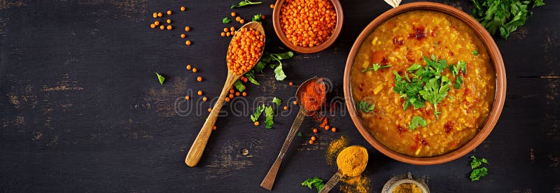 Katsu Sando - food trend japanese sandwich with breaded pork chop, cabbageIndian dal. Food. Traditional Indian soup lentils. royalty free stock photos Katsu Sando - food trend japanese sandwich with breaded pork chop, cabbageIndian dal. Food. Traditional Indian soup lentils. royalty free stock photos