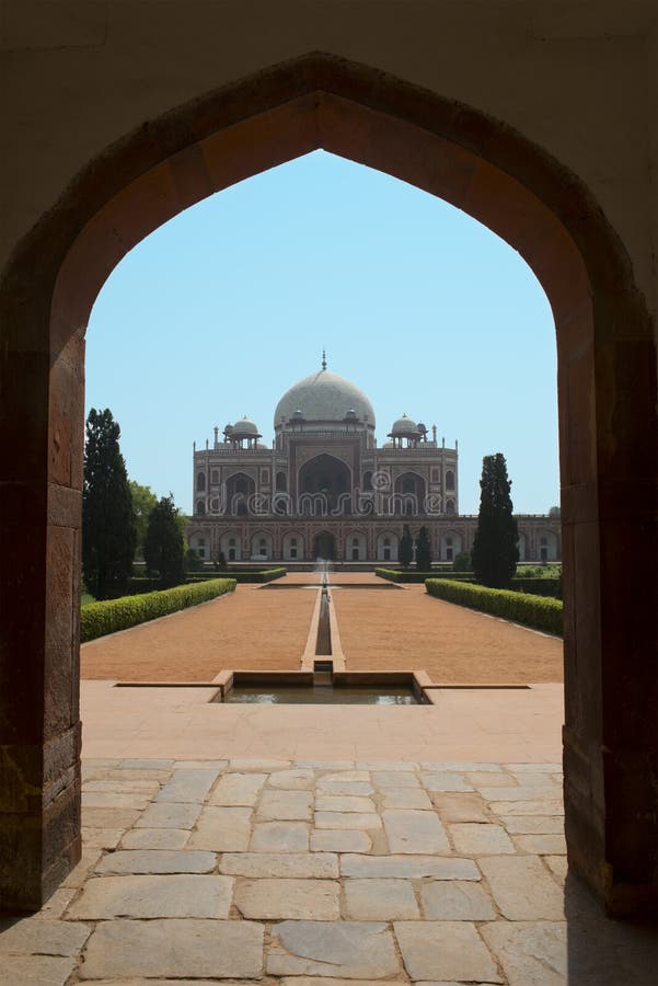 Indian Delhi Humayun tomb mausoleum. Travel to india royalty free stock photos Indian Delhi Humayun tomb mausoleum. Travel to india royalty free stock photos