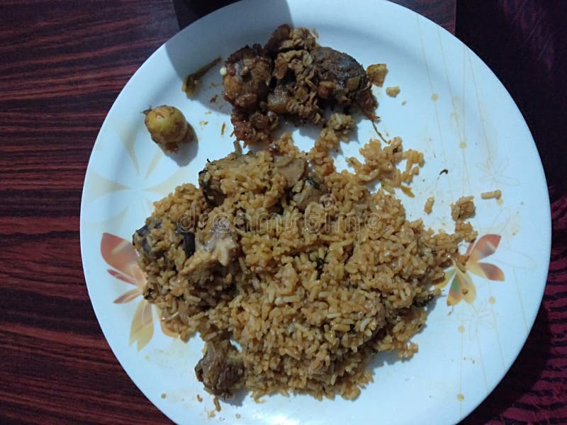 Indian dum biryani with boiled eggs and also chicken gravy. Chicken dum biryani stock images, royalty-free photos and pictures