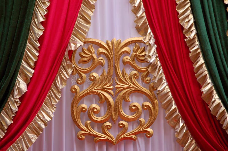 Indian fabrics stock image. Image of green, asia, colorful 616729