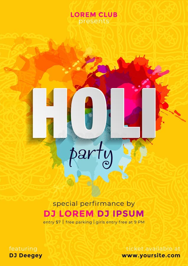 Holi Party Stock Illustrations 3 624 Holi Party Stock