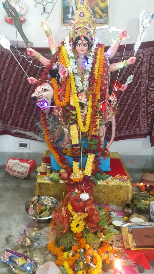 Indian Festival kolkata Shardiya Navaratri Durga MA stock photos