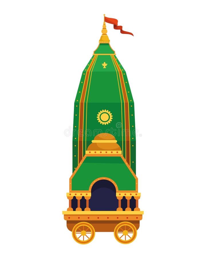 Indian Festival Ratha Yatra Of Lord Jagannath Stock Illustration