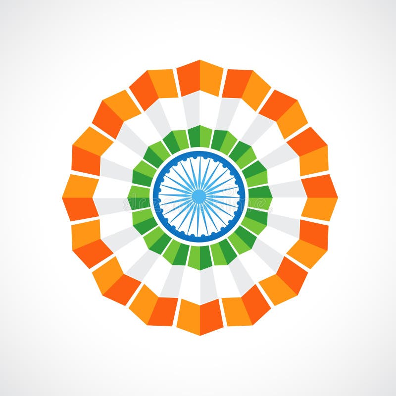 Indian flag badge stock vector. Illustration of artistic 32420147