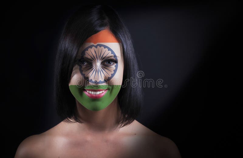 Indian flag face stock photo Indian flag face stock photo