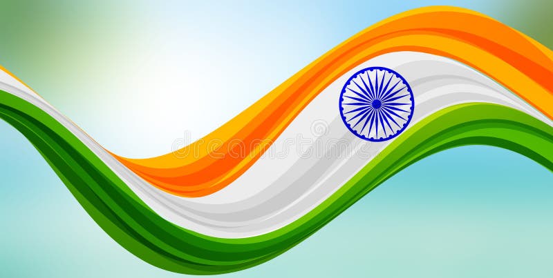 India Flag Vector Hd PNG Images Vector Indian Flag Beautiful Wave Tricolor  Background Illustration Flag Of India 15 August Indian Flag Color PNG  Image For F  Indian flag Independence day background