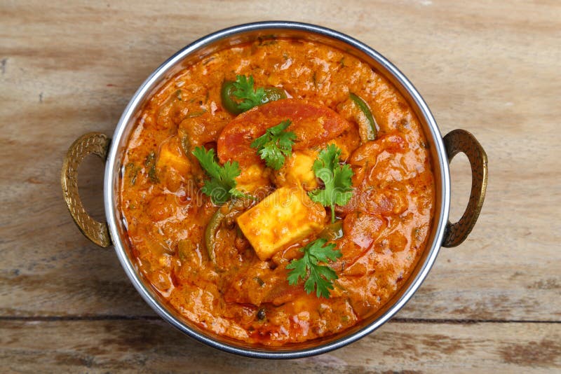 Indian Food or Indian Curry in a Copper Brass Serving Bowl Stock Photo ...