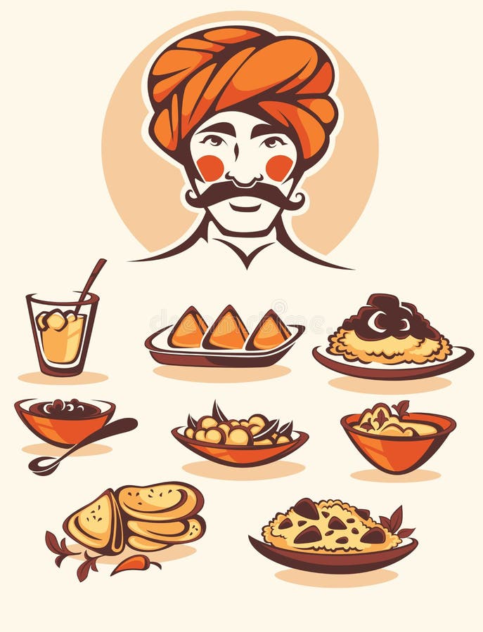 Indian food stock vector Illustration of indian cartoon Indian food stock vector Illustration of indian cartoon