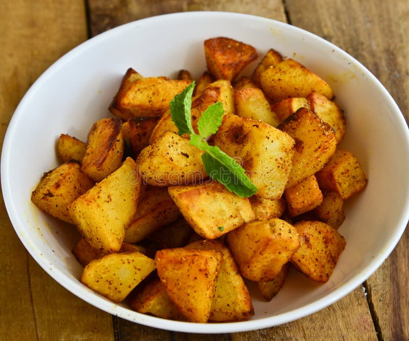 Indian Fried Potato stock photo. Image of dish, cooked 37177276