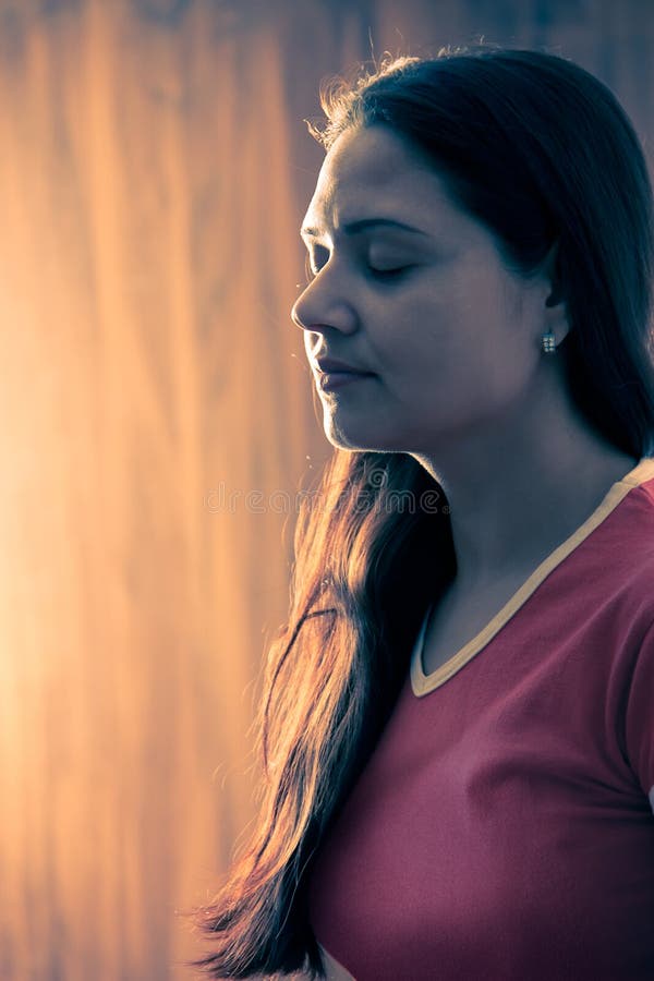 Indian Girl in meditation