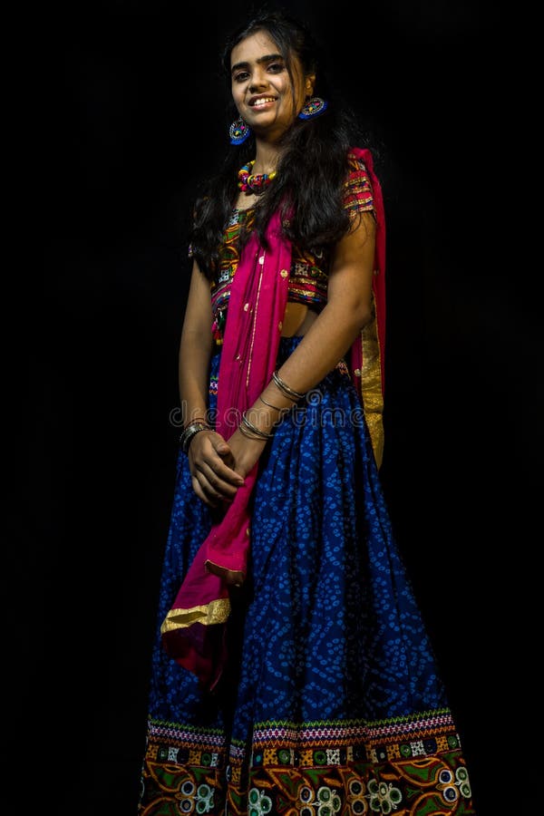 Girl in Traditional Chaniya Choli for Navratri Stock Photo - Image of hair,  celebration: 198118254