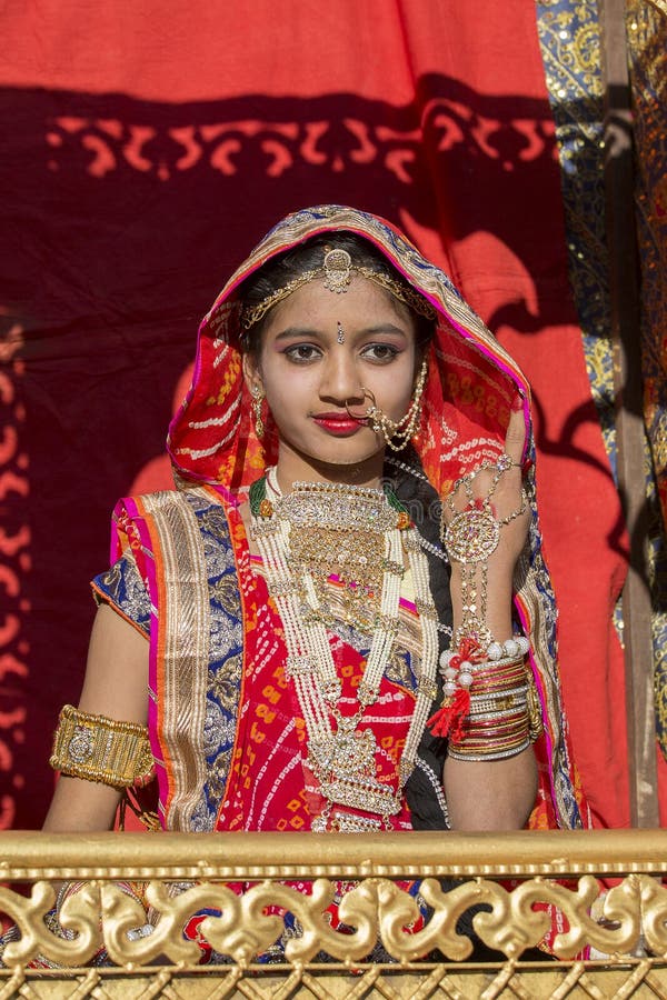 Indian Girls Wearing Traditional Rajasthani Dress Participate in Desert  Festival in Pushkar, Rajasthan, India Editorial Photography - Image of  dance, camel: 249123367
