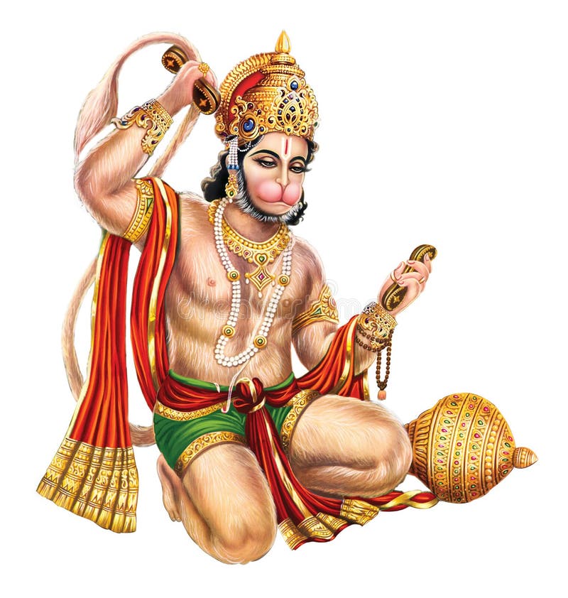 Indian God Lord Hanuman High-Resolution Digital Paintings Stock  Illustration - Illustration of decoration, chalisa: 223765978