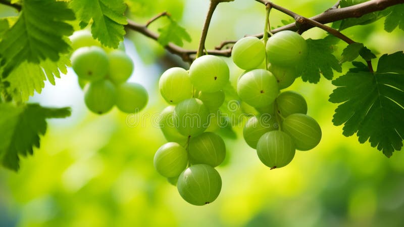 Gooseberry, green fruit, leaves, twigs 750x1334 iPhone 8/7/6/6S wallpaper,  background, picture, image