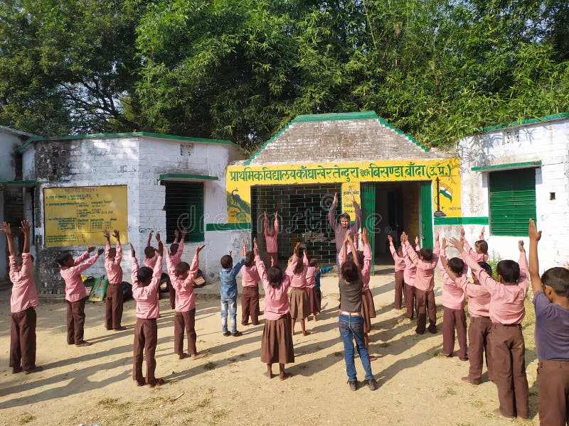 Indian government basic school activities royalty free stock photography