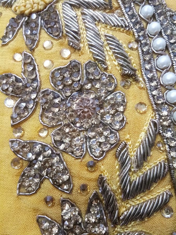 Indian Hand Embroidery Dabka Work Stock Image Image of hand, indian