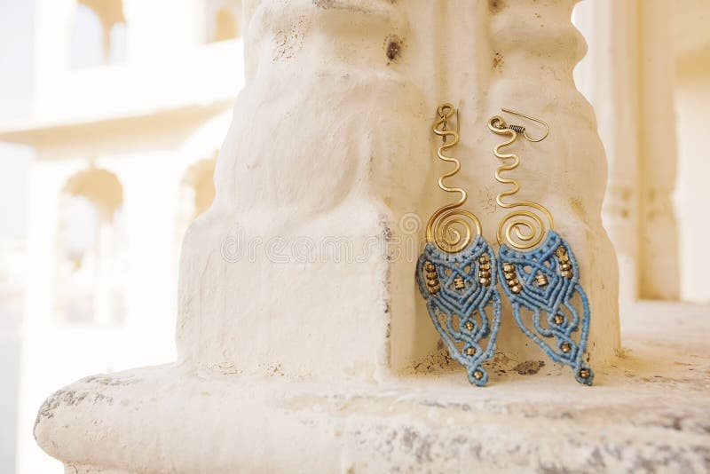 Handmade Silver Macrame Earrings, Dangle Gemstone Beads Earrings, Birthday  Gift for Women – ElvysCreations