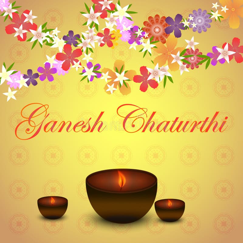Indian holiday Ganesh Chaturthi vector royalty free illustration Indian holiday Ganesh Chaturthi vector royalty free illustration