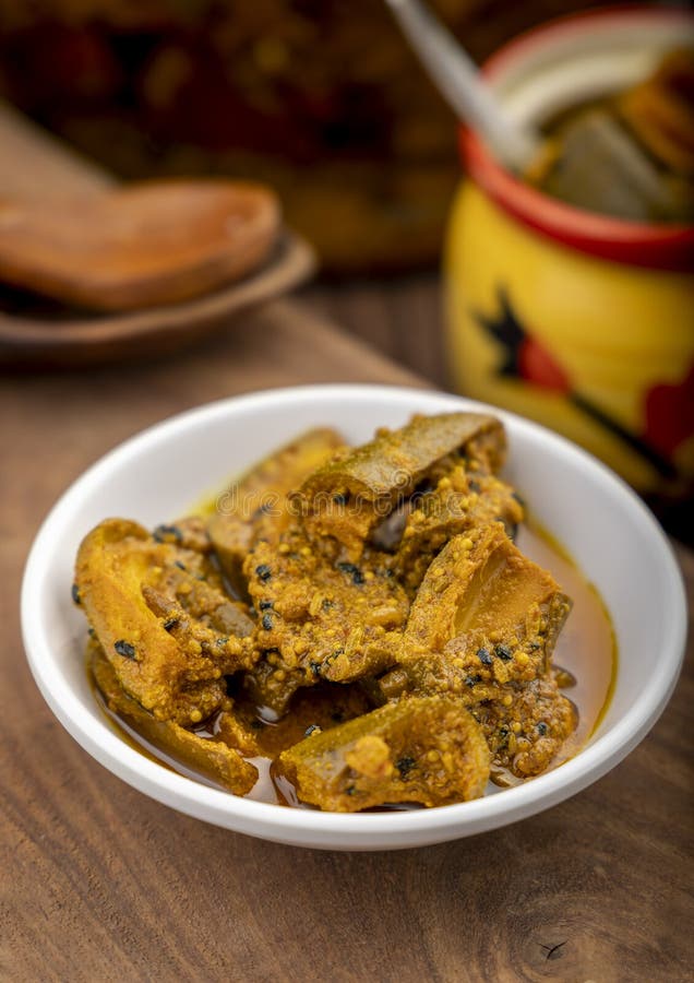 Homemade Mango Pickle Made Up of Mustard Oil Stock Image - Image of ...