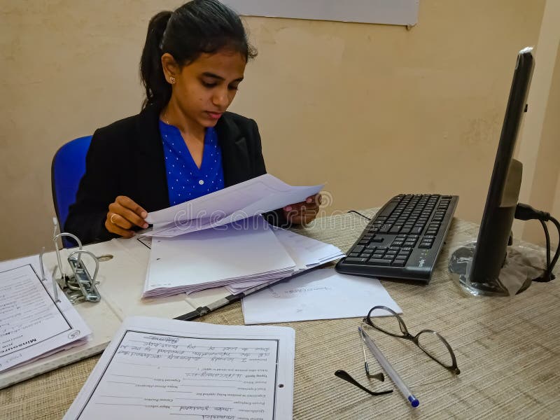 An Indian Human Resource Department Girl Verifying Resume of Candidates at  Office in India January 2020 Editorial Photography - Image of office,  personal: 169557587