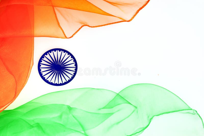 Indian Independence Day Concept Background with Ashoka Wheel. Stock Photo -  Image of tricolor, india: 251549190