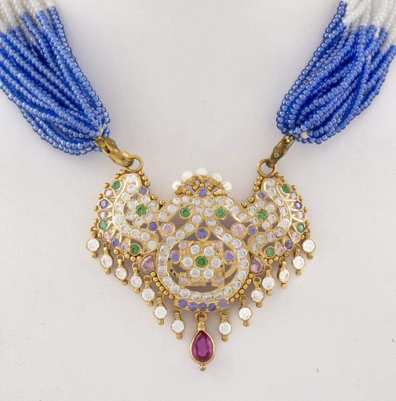 Indian Jewelry Isolated on White Background Stock Image Image of