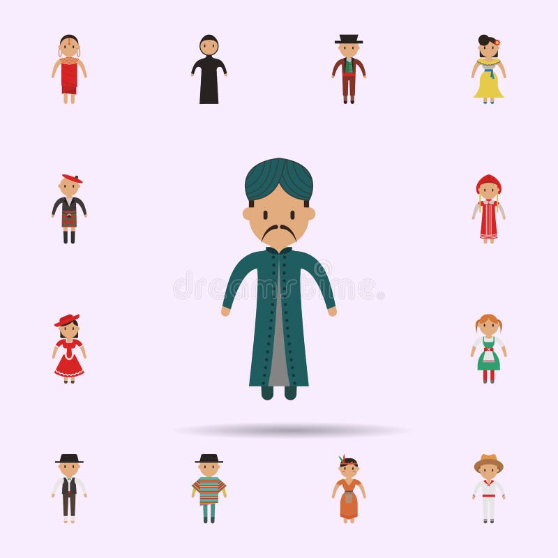 Indian, Man Cartoon Icon. Universal Set of People Around the World for  Website Design and Development, App Development Stock Illustration -  Illustration of icons, human: 146762633