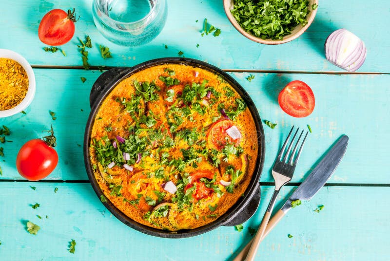 Indian Masala Egg Omelet stock image. Image of cuisine - 106380807