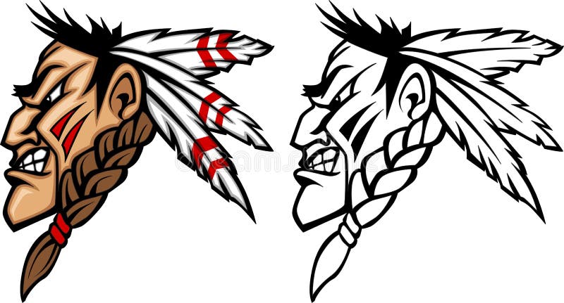 Indian Mascot Vector Logo stock vector. Illustration of warrior - 11519602
