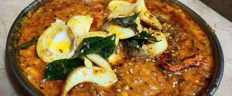 Indian Meal Made from Eggs. Egg Curry Stock Image - Image of indian