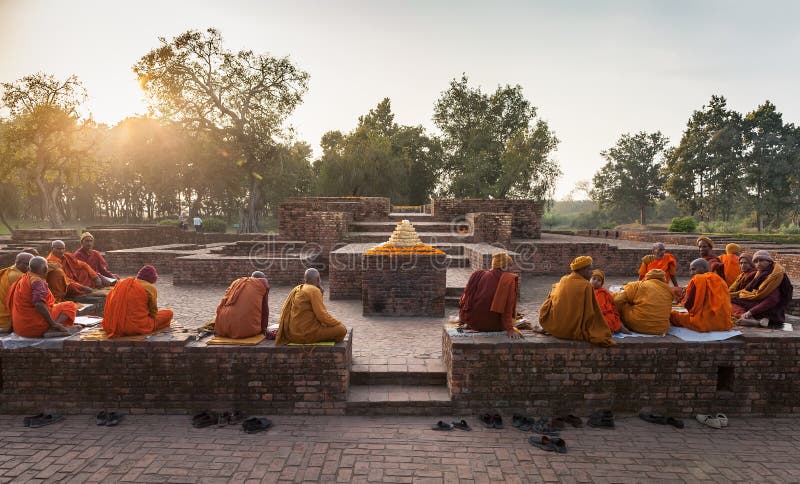 The Indian Monks on Ruins of the Ancient Temple in Shravasti. Editorial  Stock Photo - Image of jetavana, enlightenment: 81735763