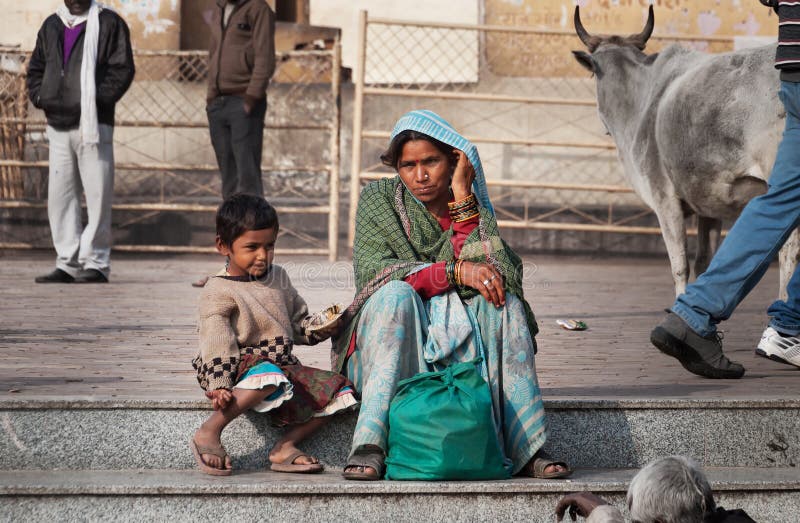 mom with son Indian