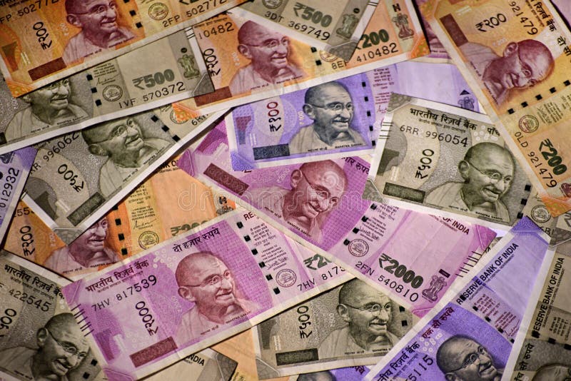 Indian paper currency stock photo. Image of exchange 216995434