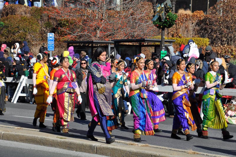 The Indian part of the 20th annual UBS Thanksgiving Parade Spectacular, in Stamford, Connecticut stock images The Indian part of the 20th annual UBS Thanksgiving Parade Spectacular, in Stamford, Connecticut stock images