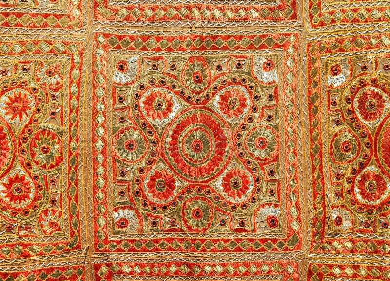Rajasthani Indian Patchwork Wall Cloth Stock Photo Image of abstract