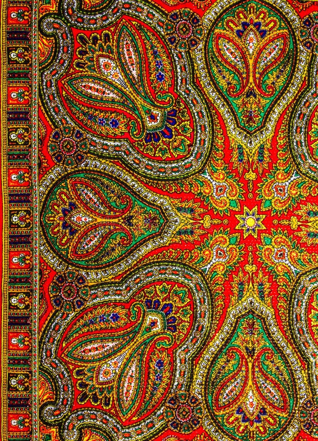 Indian pattern fabric stock photos