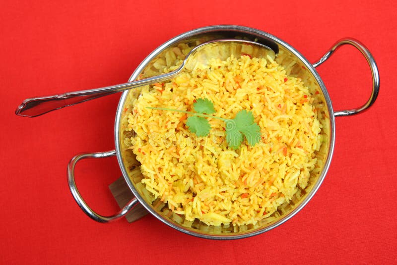 Indian Pilau Rice stock photo. Image of rice, steel, herb 11194646