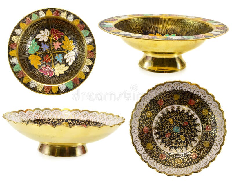 Indian Plates with Traditional Pattern 3 Stock Image Image of ethnic