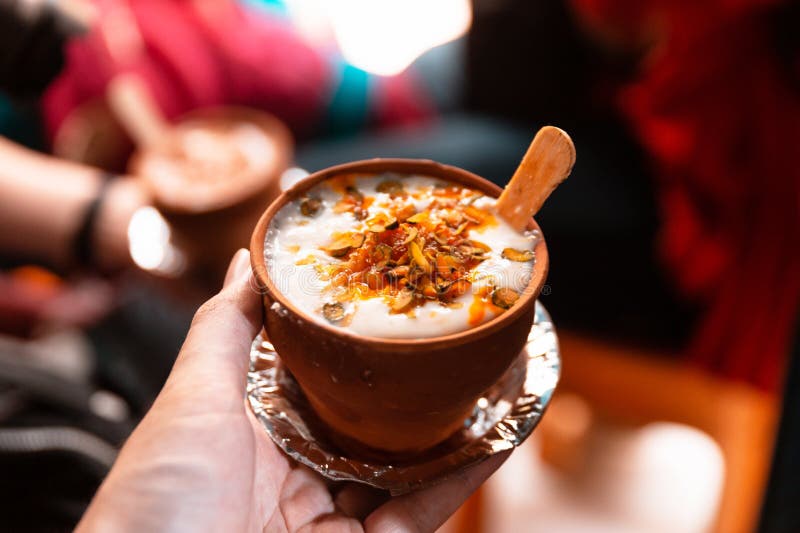 Indian Popular Drink Lassi Traditional Dahi Yogurtbased Drink in Clay