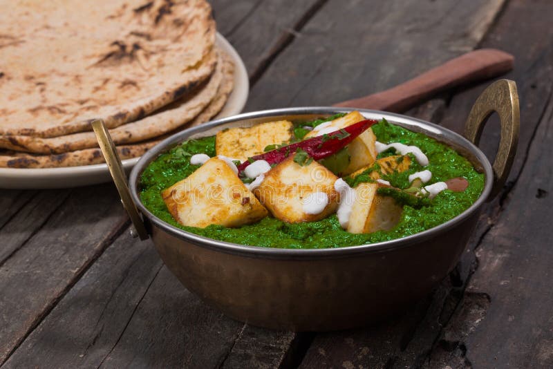 Palak Paneer stock photo. Image of fresh, chapati, asian - 105470972